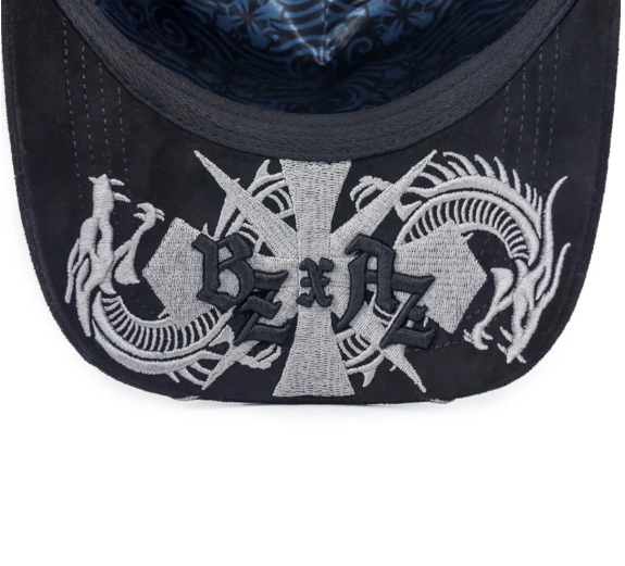 Gorra Baez x Shifu 2.0 ABZ Total Black detalle bordado