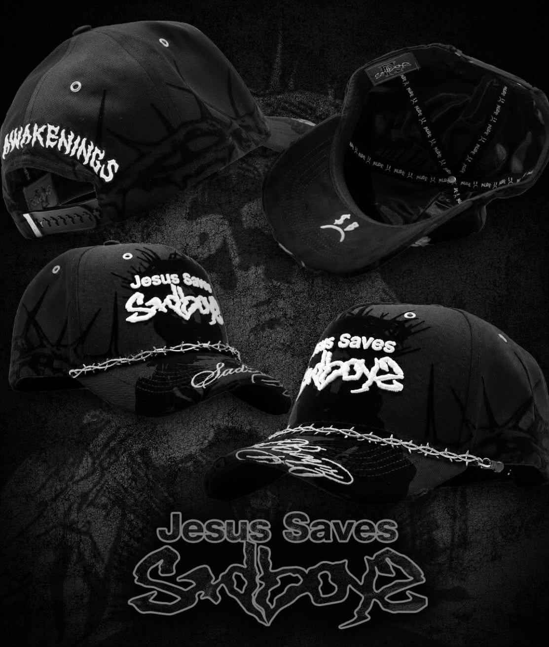 Gorra Rude x Sad Boyz Jesus Saves detalle