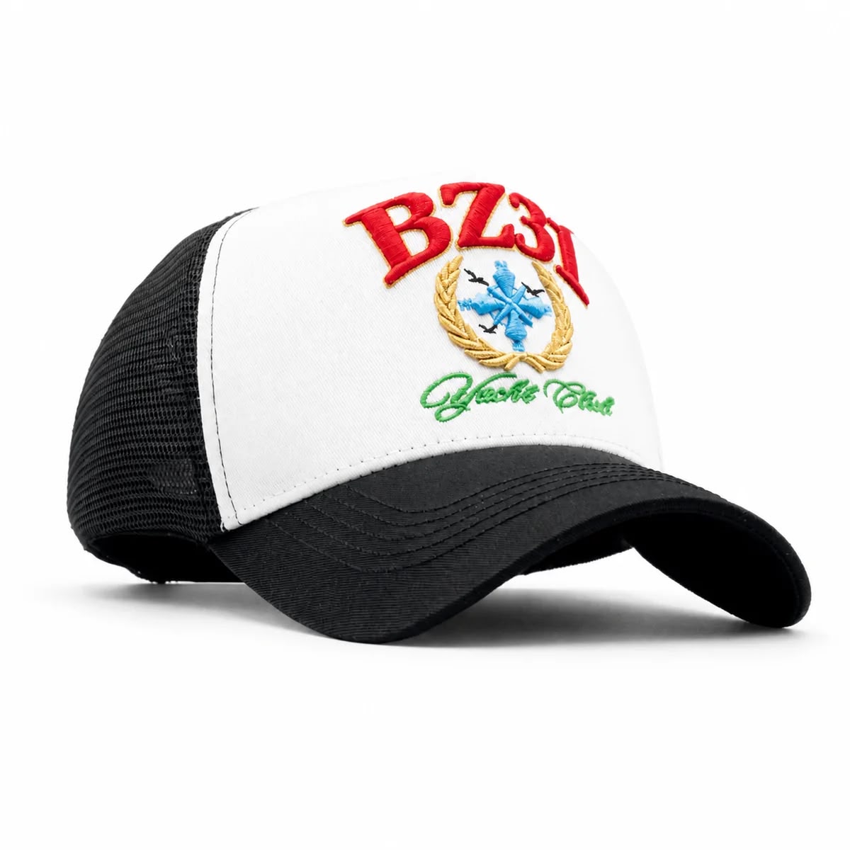 Gorra Baez x 31 Hats Yatch Club redonda blanca vista lateral